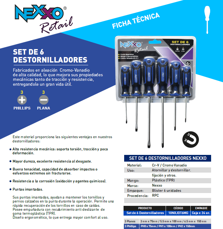 Set de 6 Destornilladores