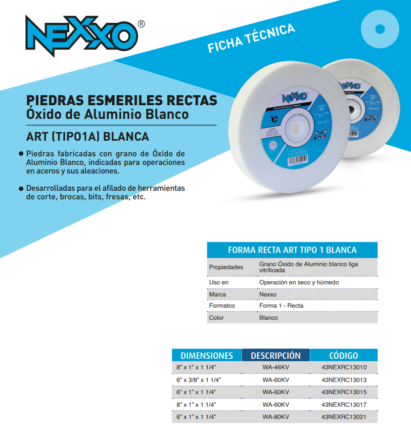 Piedra Esmeril Óxido de Aluminio Blanco