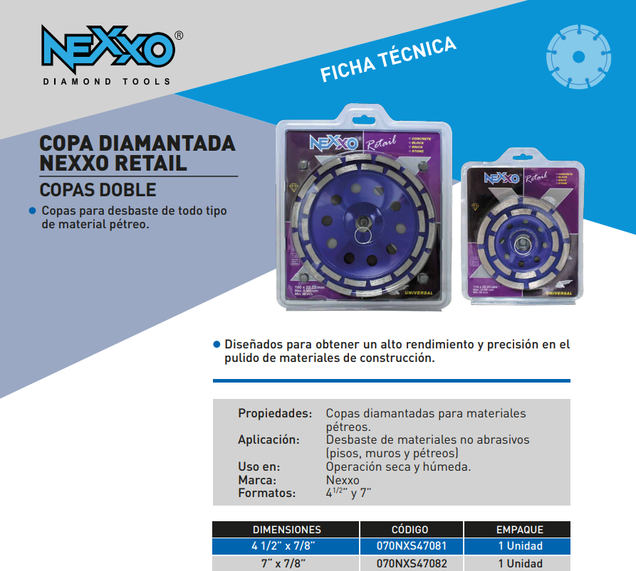 Copas diamantadas doble - Retail