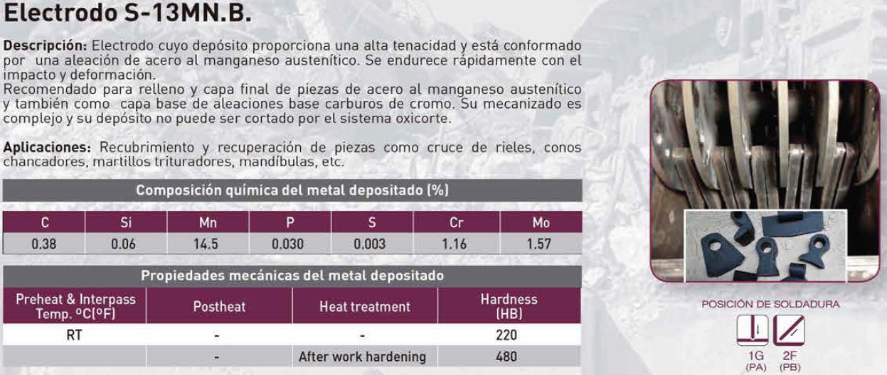 Electrodo S-13MN.B.