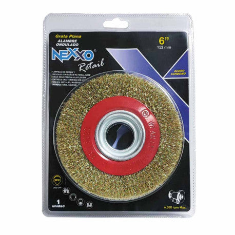 Grata Plana 6" Alambre Ondulado Bronceado
